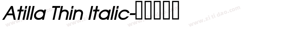 Atilla Thin Italic字体转换
